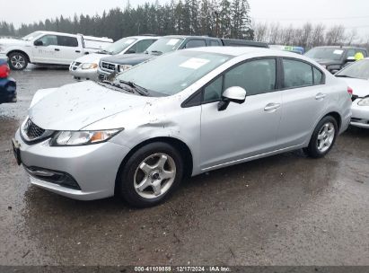 2013 HONDA CIVIC LX Silver  Gasoline 2HGFB2F54DH584926 photo #3