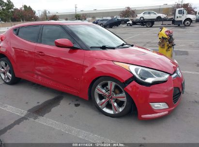 2012 HYUNDAI VELOSTER GRAY INT Red  Gasoline KMHTC6AD0CU062774 photo #1