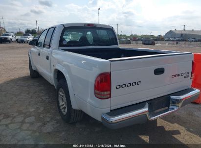 2004 DODGE DAKOTA SLT White  Gasoline 1D7HL48K74S611084 photo #4