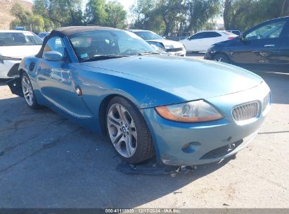 2003 BMW Z4 3.0I Blue  Gasoline 4USBT53403LU03128 photo #1