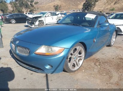 2003 BMW Z4 3.0I Blue  Gasoline 4USBT53403LU03128 photo #3