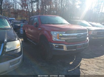 2020 FORD F-150 LARIAT Red  Gasoline 1FTEW1E58LKD89638 photo #1