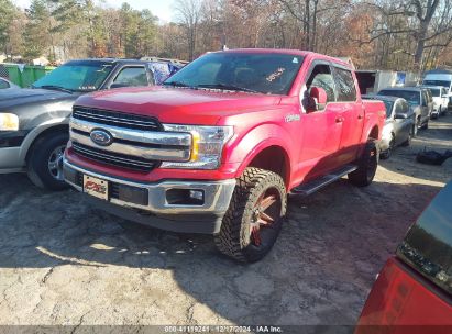 2020 FORD F-150 LARIAT Red  Gasoline 1FTEW1E58LKD89638 photo #3