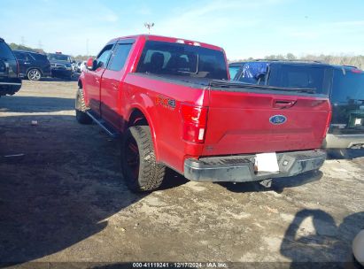 2020 FORD F-150 LARIAT Red  Gasoline 1FTEW1E58LKD89638 photo #4