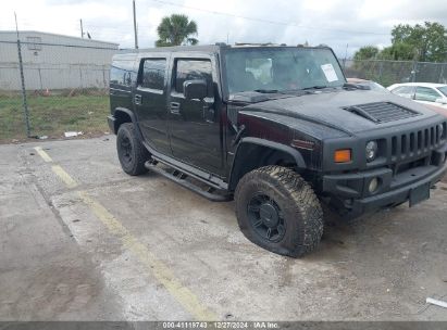 2003 HUMMER H2 Black  Gasoline 5GRGN23U63H111926 photo #1