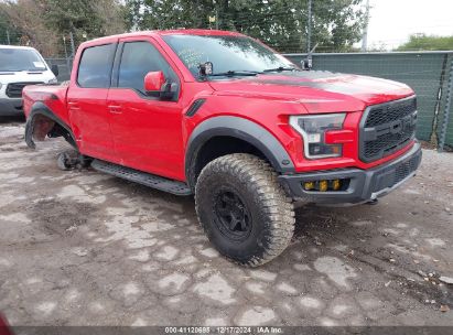 2018 FORD F-150 RAPTOR Red  Gasoline 1FTFW1RG2JFD38691 photo #1