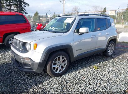 2017 JEEP RENEGADE LATITUDE FWD Silver  Gasoline ZACCJABBXHPG37823 photo #3