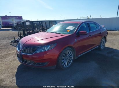 2015 LINCOLN MKS Red  Gasoline 1LNHL9DKXFG608386 photo #3