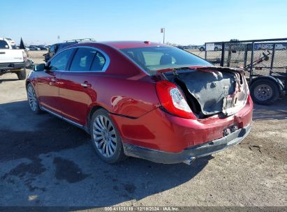 2015 LINCOLN MKS Red  Gasoline 1LNHL9DKXFG608386 photo #4