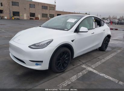 2021 TESLA MODEL Y LONG RANGE DUAL MOTOR ALL-WHEEL DRIVE White  Electric 5YJYGDEE2MF095744 photo #3