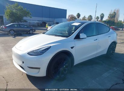 2022 TESLA MODEL Y LONG RANGE DUAL MOTOR ALL-WHEEL DRIVE White  Electric 7SAYGDEE3NF347201 photo #3