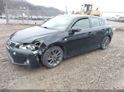 2012 LEXUS CT 200H PREMIUM Black  Hybrid JTHKD5BH2C2079840 photo #3