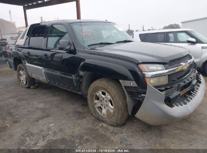 2002 CHEVROLET AVALANCHE 1500 Black  Gasoline 3GNEK13T62G101013 photo #1