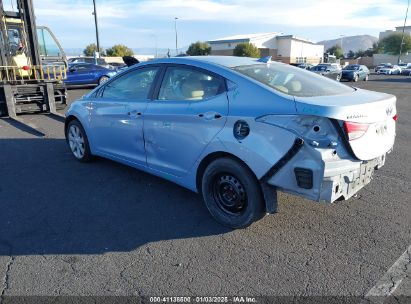 2012 HYUNDAI ELANTRA LIMITED PZEV Blue  Gasoline KMHDH4AE8CU328321 photo #4