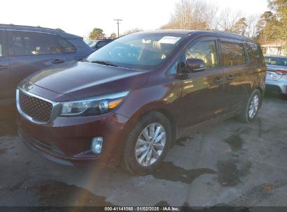 2015 KIA SEDONA EX Burgundy  Gasoline KNDMC5C19F6024362 photo #3