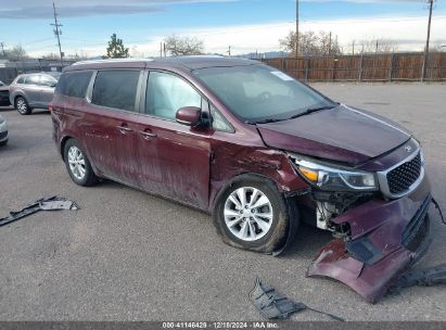 2017 KIA SEDONA LX Red  Gasoline KNDMB5C11H6246674 photo #1