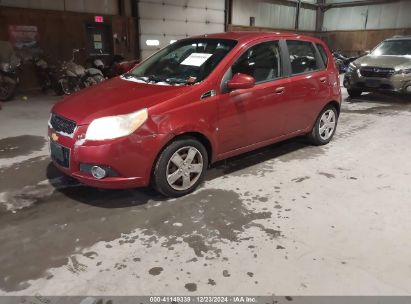 2009 CHEVROLET AVEO LT Red  Gasoline KL1TG66E49B389619 photo #3