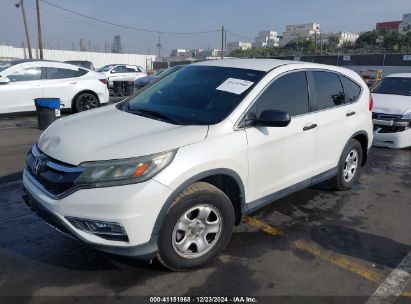 2016 HONDA CR-V LX White  Gasoline 5J6RM3H30GL027309 photo #3