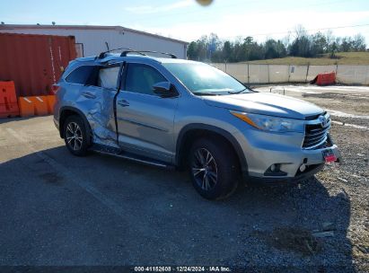 2016 TOYOTA HIGHLANDER XLE V6 Silver  Gasoline 5TDKKRFH9GS123176 photo #1