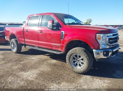 2022 FORD F-250 LARIAT Red  Diesel 1FT8W2BT8NEF22762 photo #1