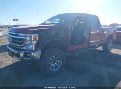 2022 FORD F-250 LARIAT Red  Diesel 1FT8W2BT8NEF22762 photo #3