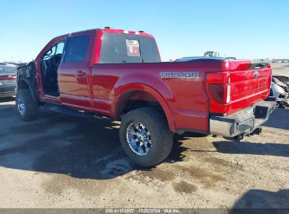 2022 FORD F-250 LARIAT Red  Diesel 1FT8W2BT8NEF22762 photo #4