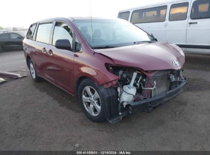 2013 TOYOTA SIENNA L V6 7 PASSENGER Maroon  Gasoline 5TDZK3DC9DS381681 photo #1