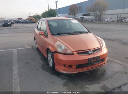 2007 HONDA FIT SPORT Orange  Gasoline JHMGD37697S060225 photo #1