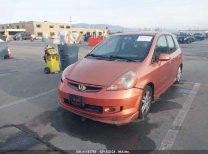 2007 HONDA FIT SPORT Orange  Gasoline JHMGD37697S060225 photo #3