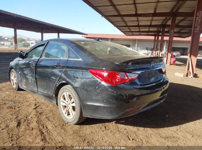 2013 HYUNDAI SONATA GLS Black  Gasoline 5NPEB4AC0DH651816 photo #4