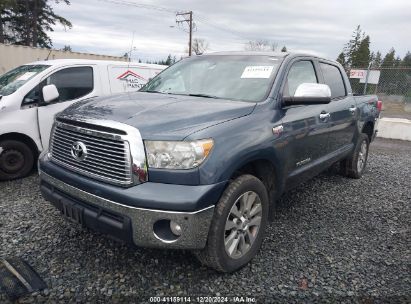 2010 TOYOTA TUNDRA CREWMAX LIMITED Gray  Gasoline 5TFHY5F16AX152513 photo #3