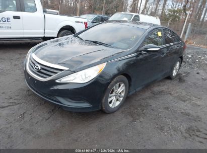 2014 HYUNDAI SONATA GLS Black  Gasoline 5NPEB4AC1EH943427 photo #3