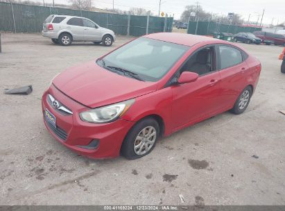 2014 HYUNDAI ACCENT GLS Red  Gasoline KMHCN4AC4BU615642 photo #3