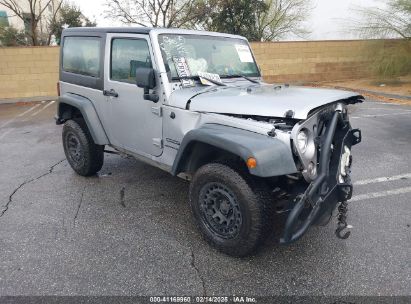 2018 JEEP WRANGLER JK SPORT 4X4 Gray  Flexible Fuel 1C4AJWAG8JL861054 photo #1