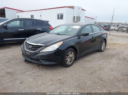 2012 HYUNDAI SONATA GLS Black  Gasoline 5NPEB4AC3CH441645 photo #3