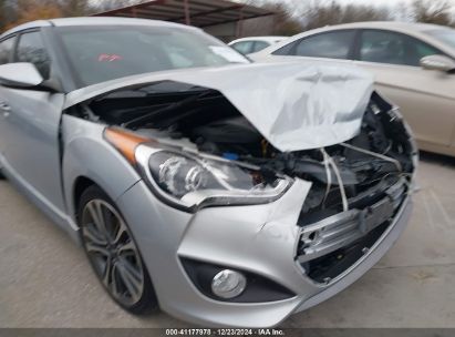 2016 HYUNDAI VELOSTER TURBO Silver  Gasoline KMHTC6AE1GU300484 photo #1