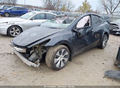 2024 TESLA MODEL Y LONG RANGE DUAL MOTOR ALL-WHEEL DRIVE Gray  Electric 7SAYGDEE9RA288125 photo #3