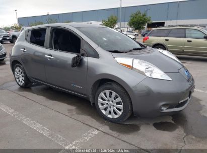 2015 NISSAN LEAF S Gray  Electric 1N4AZ0CP2FC315852 photo #1