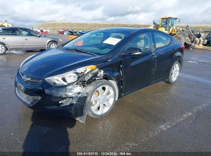 2013 HYUNDAI ELANTRA LIMITED Black  Gasoline 5NPDH4AE7DH440639 photo #3