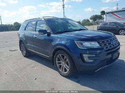 2016 FORD EXPLORER LIMITED Blue  Gasoline 1FM5K8F82GGB83345 photo #1