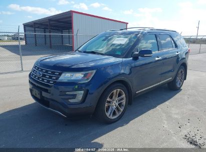 2016 FORD EXPLORER LIMITED Blue  Gasoline 1FM5K8F82GGB83345 photo #3