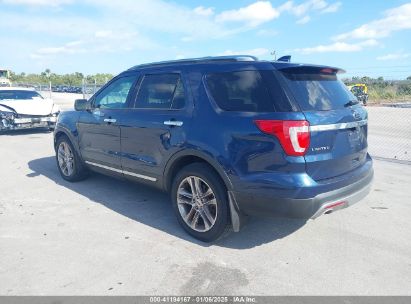 2016 FORD EXPLORER LIMITED Blue  Gasoline 1FM5K8F82GGB83345 photo #4