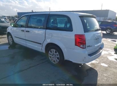 2014 DODGE GRAND CARAVAN AMERICAN VALUE PKG White  Flexible Fuel 2C4RDGBG3ER249341 photo #4