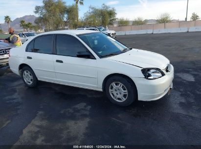 2001 HONDA CIVIC LX White  Gasoline 1HGES16581L025013 photo #1