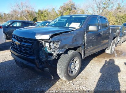 2022 CHEVROLET COLORADO 2WD  SHORT BOX WT Gray  Gasoline 1GCGSBEA9N1314642 photo #3