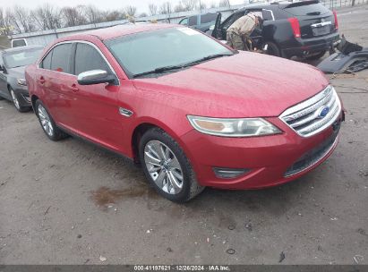 2011 FORD TAURUS LIMITED Red  Gasoline 1FAHP2FW4BG159688 photo #1