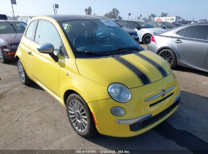 2012 FIAT 500 LOUNGE Yellow  Gasoline 3C3CFFCR4CT104074 photo #1