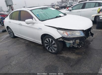 2015 HONDA ACCORD HYBRID TOURING White  Hybrid 1HGCR6F70FA010557 photo #1