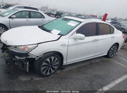 2015 HONDA ACCORD HYBRID TOURING White  Hybrid 1HGCR6F70FA010557 photo #3