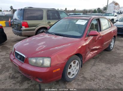 2002 HYUNDAI ELANTRA GLS Red  Gasoline KMHDN45D92U334525 photo #3